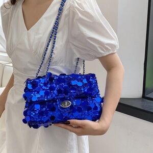Colbalt Blue Sequin Bag